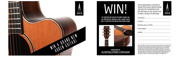 auden guitars competition postcard